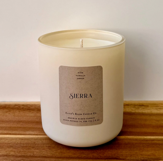 Sierra Hand poured beeswax-soy blend Candle